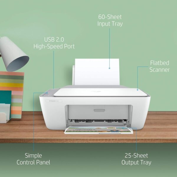 HP DeskJet 2332 All-in-One Printer, Print, Copy, Scan, Hi-Speed USB 2.0, Up to 7.5/5.5 ppm - Image 3