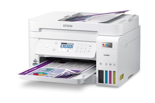 EcoTank ET-3850 Wireless Color All-in-One Cartridge-Free Supertank Printer with Scanner, Copier, ADF and Ethernet - Image 4